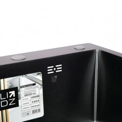 Кухонная мойка Lidz H5050B 3.0/0.8 мм Brush Black (LDH5050BPVD3008)(28947) - изображение 5