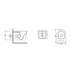 Унітаз підвісний Qtap Jay безободковий з сидінням Slim Soft-close  - зображення 2