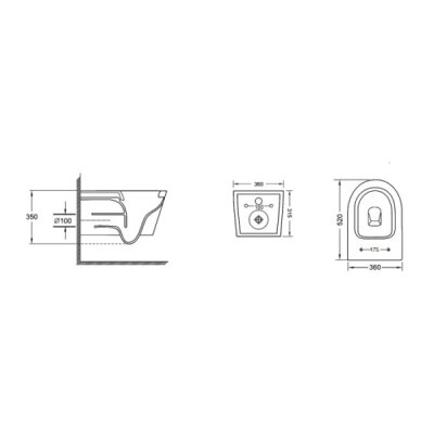Унітаз підвісний Qtap Jay безободковий з сидінням Slim Soft-close  - зображення 2