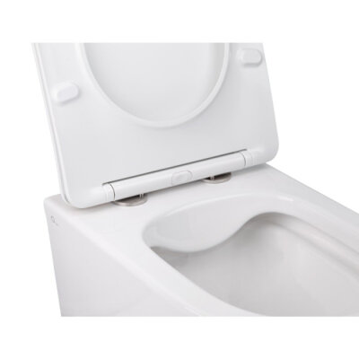 Унітаз підвісний Qtap Swan безободковий з сидінням Slim Soft-close  - зображення 4