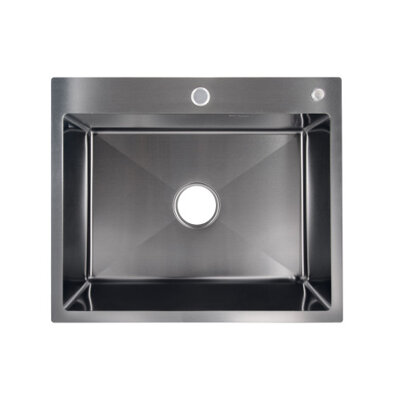 Кухонная мойка Lidz H6050B 3.0/0.8 мм Brush Black (LDH6050BPVD3008)(28949)