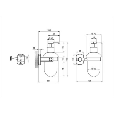 Дозатор для жидкого мыла Qtap Liberty CRM 1152 (QTLIBCRM1152) - изображение 2