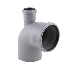 Купить Колено канализационное с отводом TA Sewage 50х110х110, 90° (вверх)(21308)