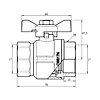 Кран шаровой Icma 1" прямой №349 (87349AF11) - изображение 2