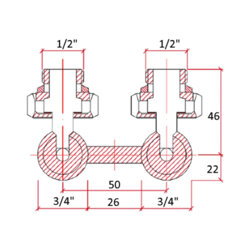 Вентиль двухтрубный Icma 1/2" №884(16053) - изображение 2