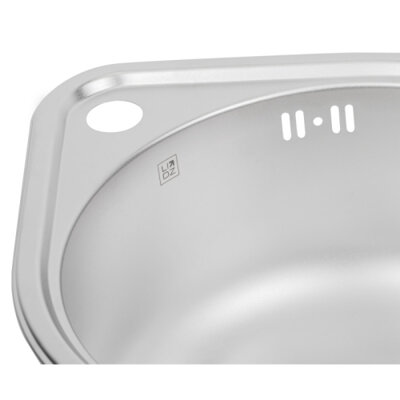 Кухонна мийка Lidz 4539 Satin 0,8 мм  - (17680) - зображення 5