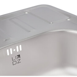 Кухонна мийка Lidz 6350 Micro Decor 0,8 мм  - (15115) - зображення 6