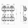 Коллектор Icma 1" 5 выходов, с расходомерами №K013 (87K013PQ06) - изображение 2