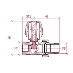 Кран радиаторный Icma 1/2" с антипротечкой прямой №813+940(16136) - изображение 2