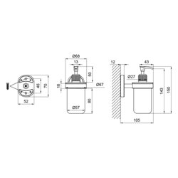 Дозатор для жидкого мыла Lidz (CRM)-114.02.02(15585) - изображение 2