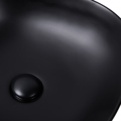 Раковина-чаша Qtap Kolibri 410x410x150 Matt black с донным клапаном QT10112144MBMB(28574) - изображение 5
