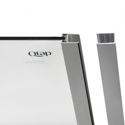 Душевая перегородка Qtap Walk-In Glide CRM2012.C8 120х190 см, стекло Clear 8 мм, покрытие CalcLess(28684) - изображение 14